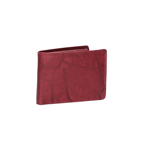 Geldbörse Querformat klein in Beere|Bordeaux aus Leder - leder-accessoires.com