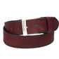 Ledergürtel Rot|Bordeaux 40mm mit Dornschließe in Silber