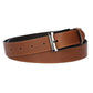 Herren-|Anzugsgürtel 30mm in Cognac mit Dornschließe in Silber