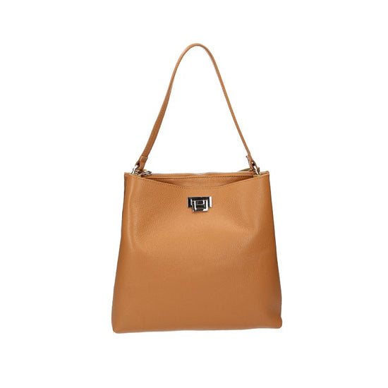 SALE Schultertasche aus Leder in Cognac - leder-accessoires.com