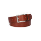 Ledergürtel|Albbüffel in Cognac 40mm mit Dornschließe in Silber