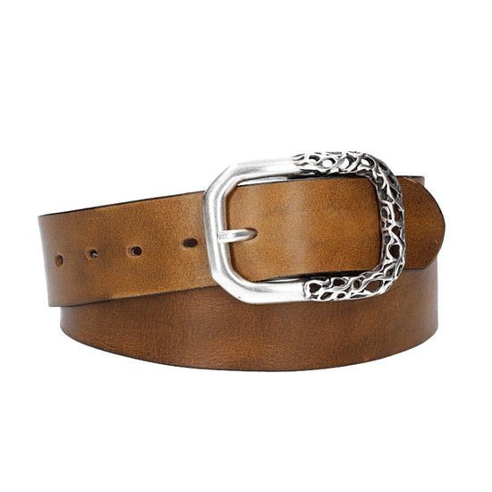 Ledergürtel in Ocker | Senfgelb 40mm mit Schmuck-Vollschließe - leder-accessoires.com