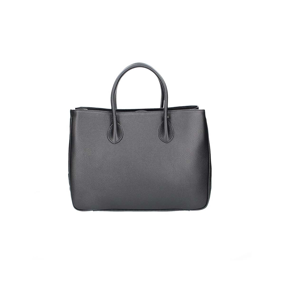 Kurzgrifftasche in Schwarz aus Leder