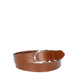 Ledergürtel 30mm in Cognac mit Dornschließe in Light Gold