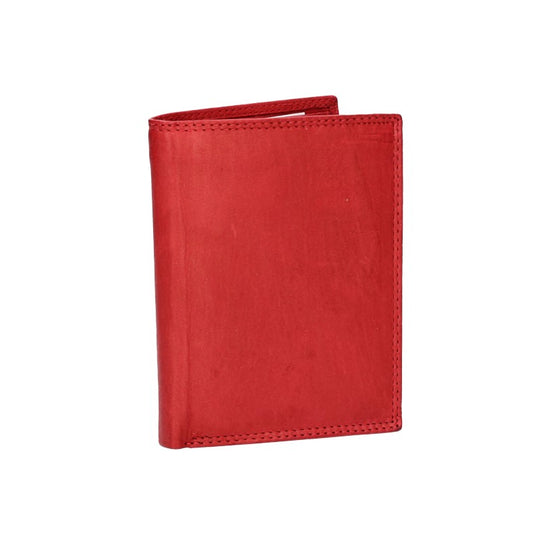 Geldbörse Hochformat in Rot aus Leder - leder-accessoires.com