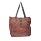 Shopper in Orange|Braun aus Canvas