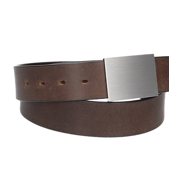 Ledergürtel Braun 40mm mit Koppelschließe - leder-accessoires.com