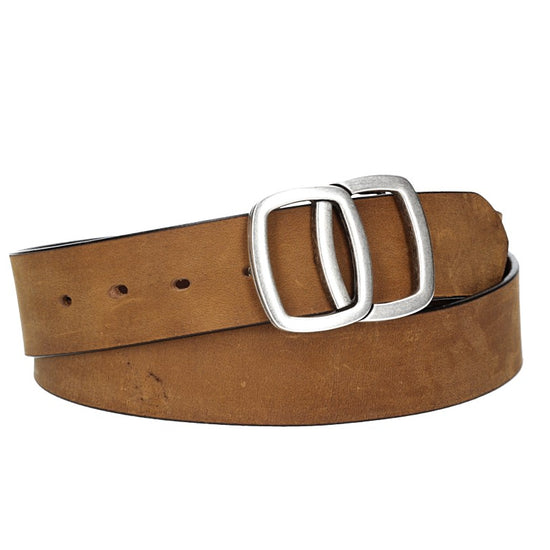 Ledergürtel in Cognac 40mm mit Schmuckschließe Koppel - leder-accessoires.com