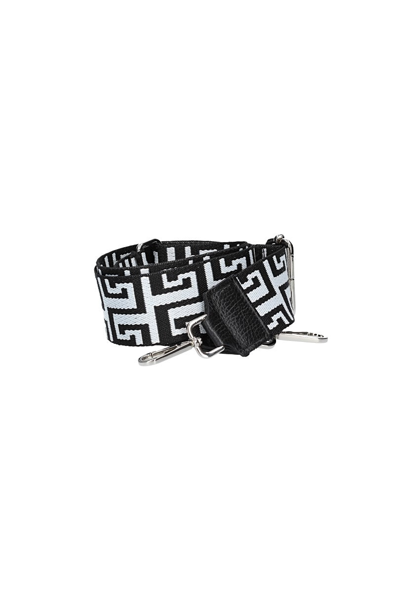 Taschenriemen | Wechselriemen mit Karabiner in Schwarz|Silber