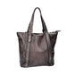 Shopper in Anthrazite mit Nieten aus Leder