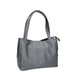 Schultertasche in Grau aus Leder