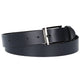 Herren-|Anzugsgürtel 30mm in Marine|Dunkelblau mit Dornschließe in Silber