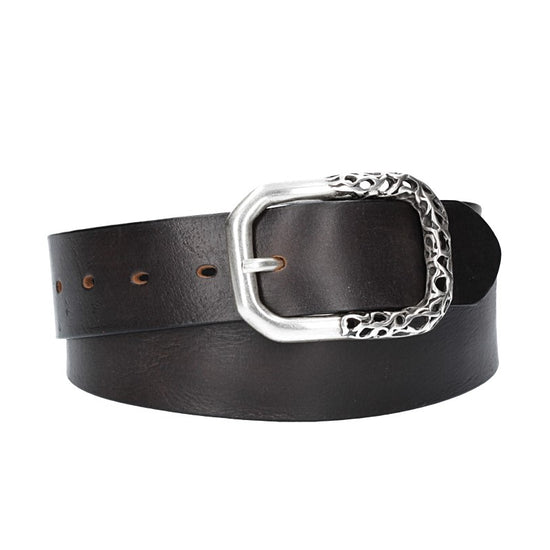 Ledergürtel in Schwarz 40mm mit Schmuck-Vollschließe - leder-accessoires.com