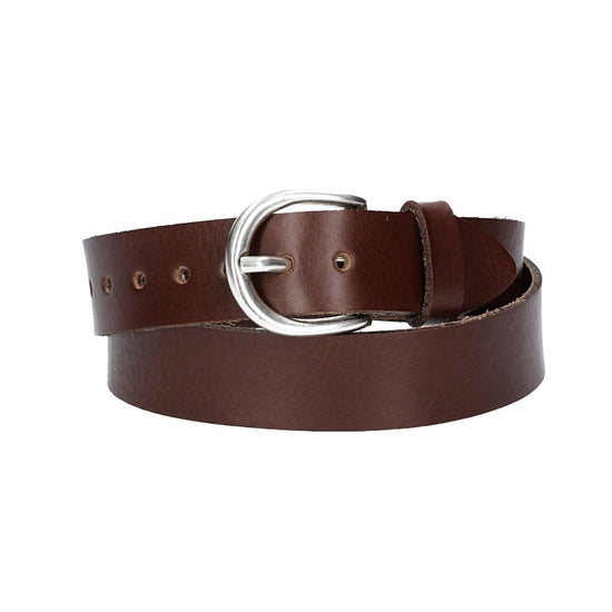 Ledergürtel Kids 25mm in Braun mit Schließe in Silber - leder-accessoires.com