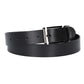 Herren-|Anzugsgürtel 30mm in Schwarz mit Dornschließe in Silber