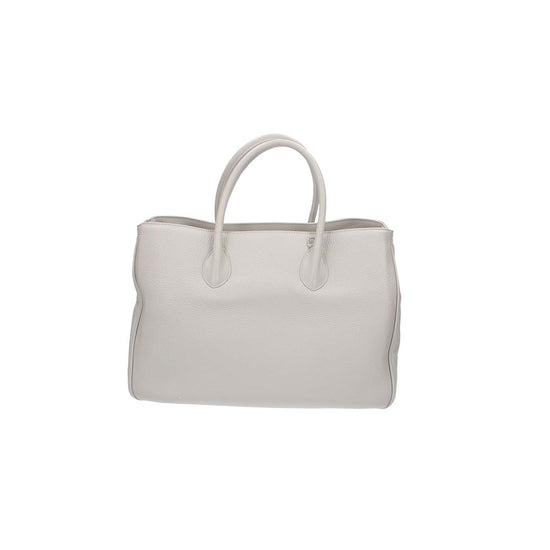 Kurzgrifftasche in Perla|Beige aus Leder - leder-accessoires.com