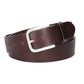 Ledergürtel Rot|Bordeaux 40mm mit Dornschließe in Silber