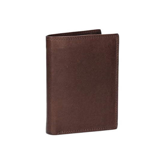 Geldbörse Hochformat mit Riegel in Braun aus Leder - leder-accessoires.com