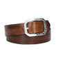 Ledergürtel in Cognac 40mm mit Schmuck-Vollschließe