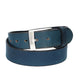 Ledergürtel Blau|Marine 40mm mit Dornschließe in Silber