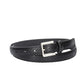Schlangenledergürtel 20mm in Schwarz  und Dornschließe