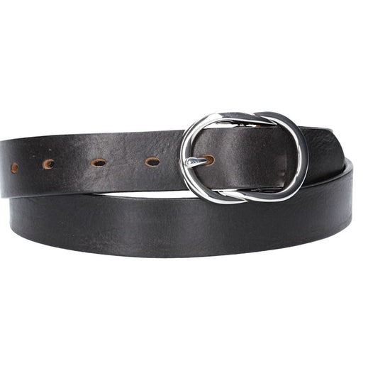Ledergürtel 30mm in Schwarz mit Schmuckschließe - leder-accessoires.com
