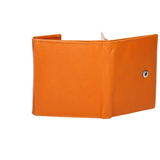 Geldbörse in Orange aus Leder - leder-accessoires.com