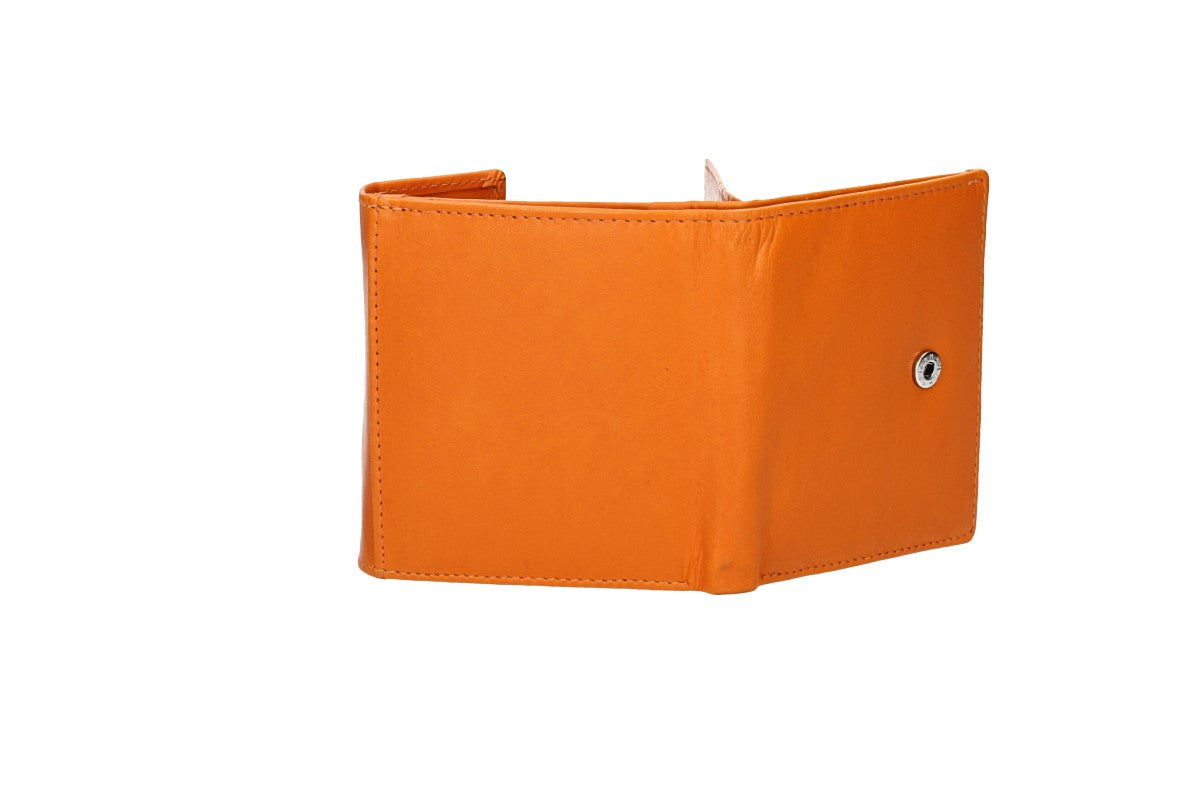 Geldbörse in Orange aus Leder