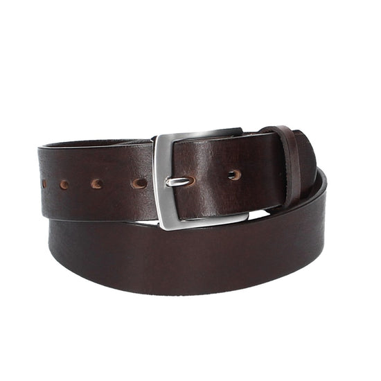 Ledergürtel Braun 40mm mit Dornschließe in Silber - leder-accessoires.com