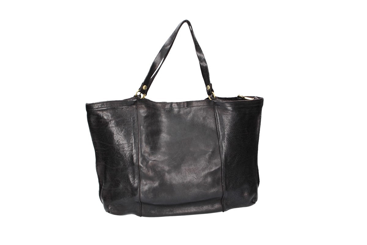 Shopper in Schwarz aus Leder