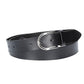 Ledergürtel 30mm in Schwarz mit Dornschließe in Silber