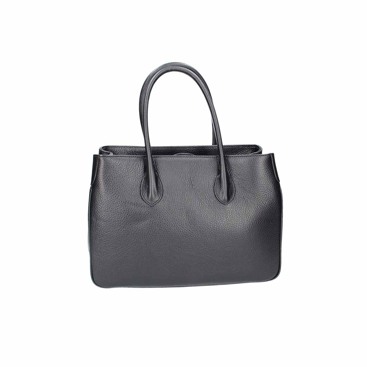 Kurzgrifftasche 34x23x13cm in Schwarz aus Leder