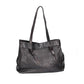 Schultertasche in Schwarz aus Leder