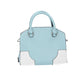 Kurzgrifftasche in Hellblau|Weiss mit Canvas