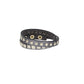 Armband doppelt Blau|Gold aus Leder