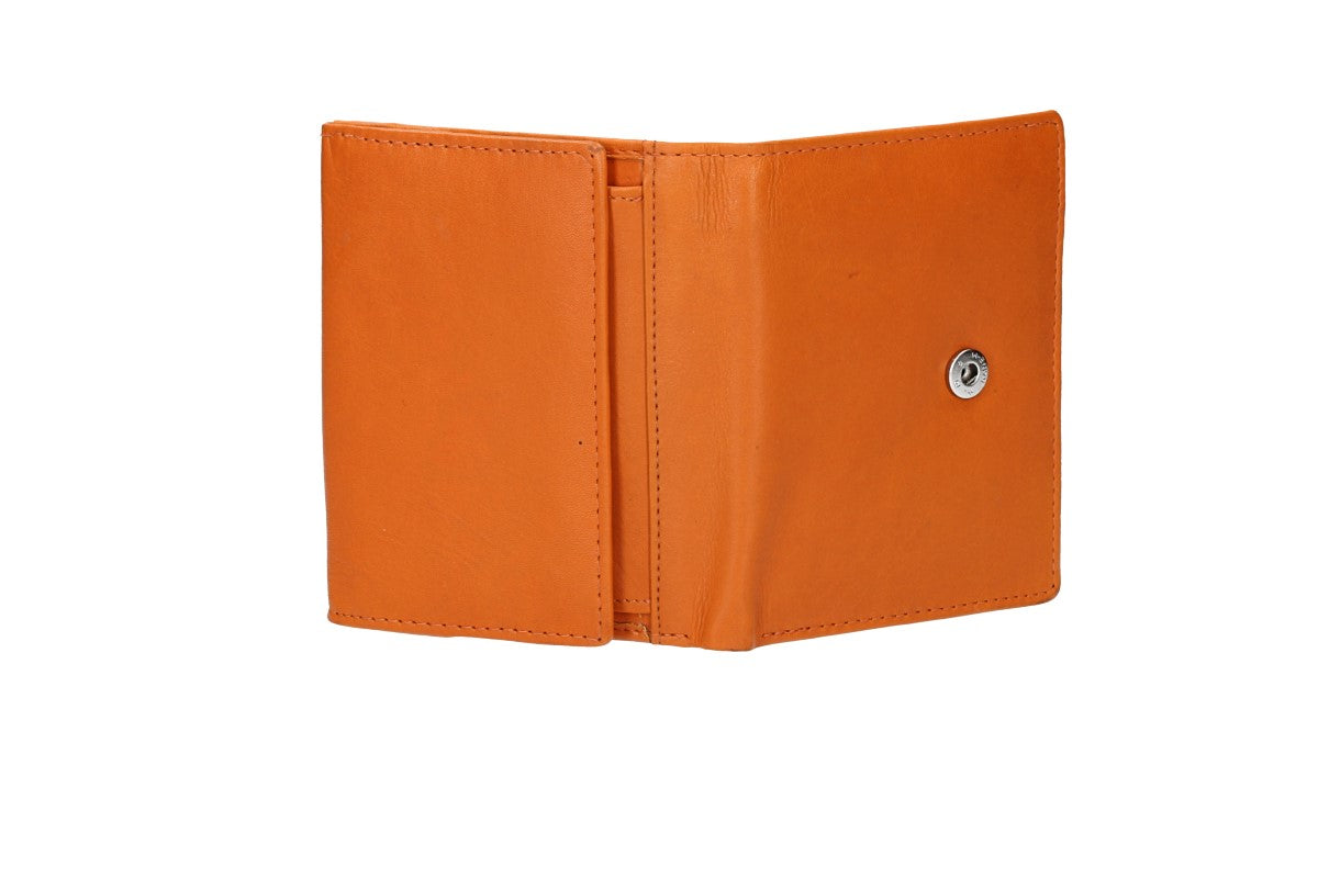 Geldbörse|Wiener Schachtel in Orange aus Leder