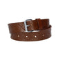 Ledergürtel Kids 25mm in Cognac mit Lochmuster und Rollschließe in Silber