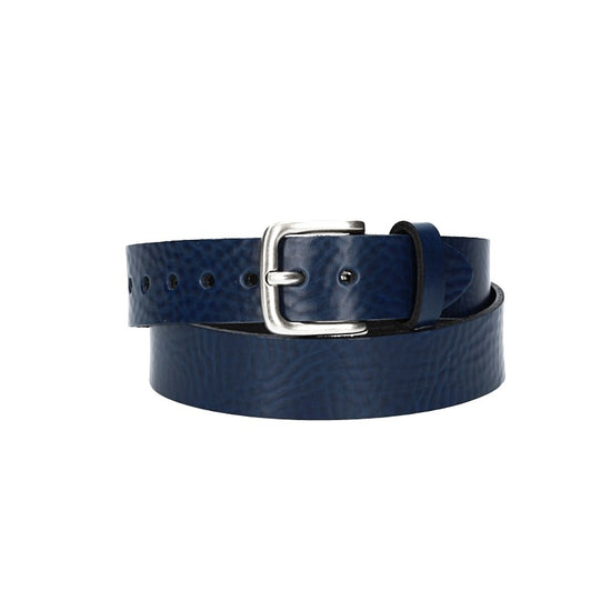 Ledergürtel Kids 25mm in Blau|Marine mit Schließe in Silber - leder-accessoires.com