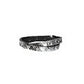 Armband zweifach Silber mit Sternennieten aus Leder