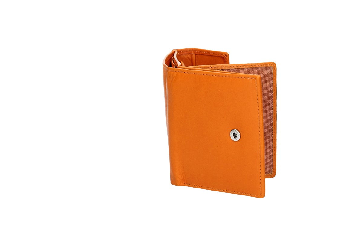 Geldbörse in Orange aus Leder