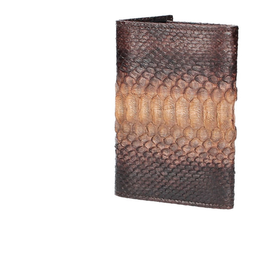 Langbörse mit Überschlag in Hellbraun aus echtem Schlangenleder - leder-accessoires.com