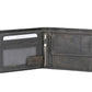 Geldbörse Querformat mit Riegel in Grau|Anthrazit aus Leder