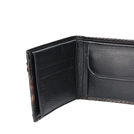 Börse Querformat in Braun aus echtem Schlangenleder - leder-accessoires.com