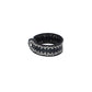 Armband Schwarz mit Rundnieten aus Leder