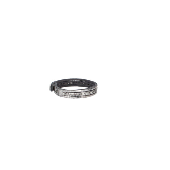 Armband Silber mit runden Nieten aus Leder - leder-accessoires.com