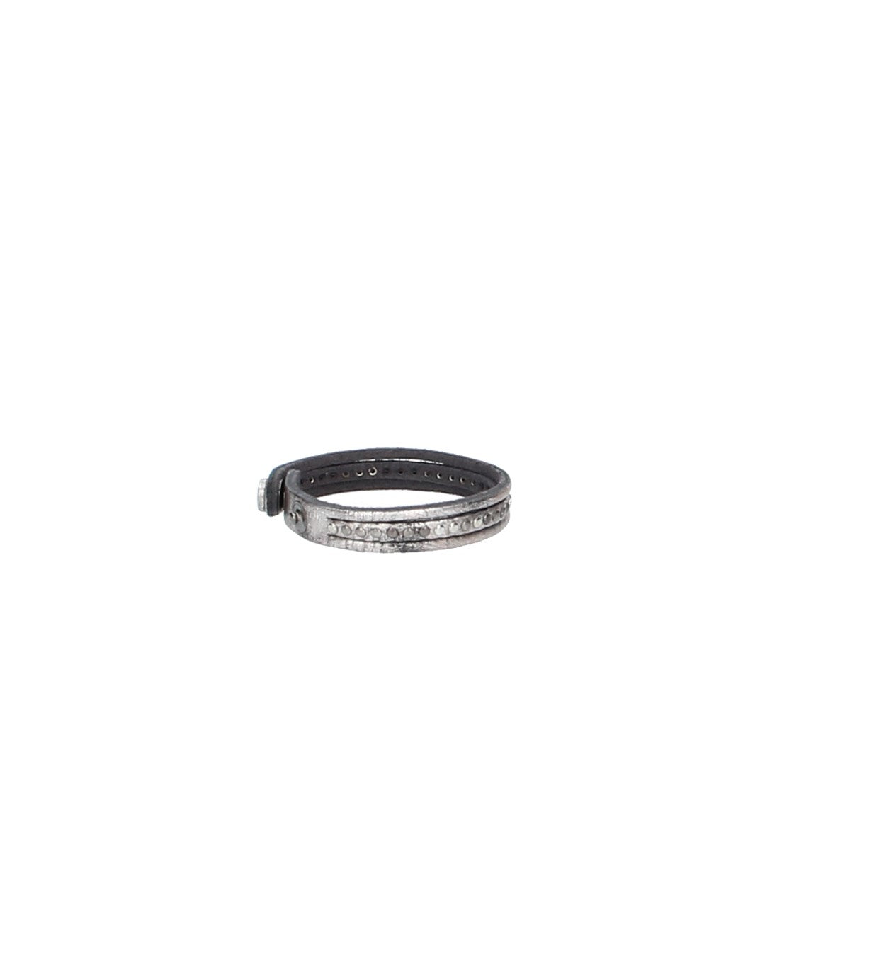 Armband Silber mit runden Nieten aus Leder