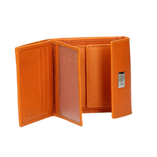 Geldbörse in Orange aus Leder - leder-accessoires.com