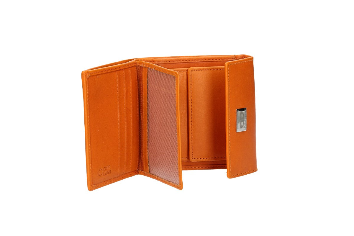 Geldbörse in Orange aus Leder