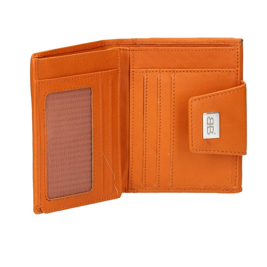 Geldbörse|Wiener Schachtel in Orange aus Leder - leder-accessoires.com