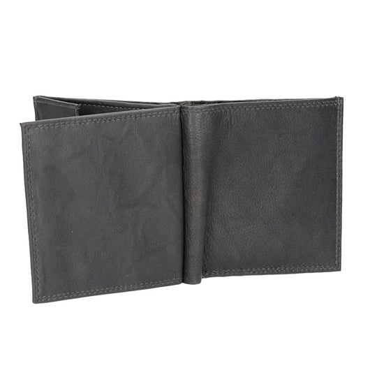 Geldbörse Wiener Schachtel in Grau aus Leder - leder-accessoires.com